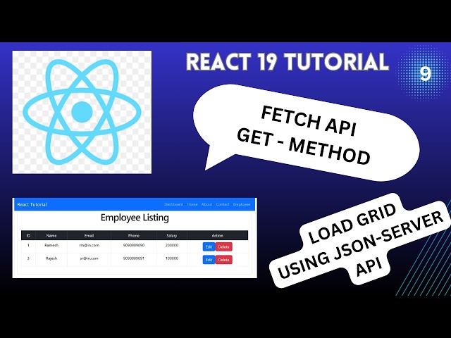 React Fetch API GET Request Tutorial | Fetch Data and Display in Table
