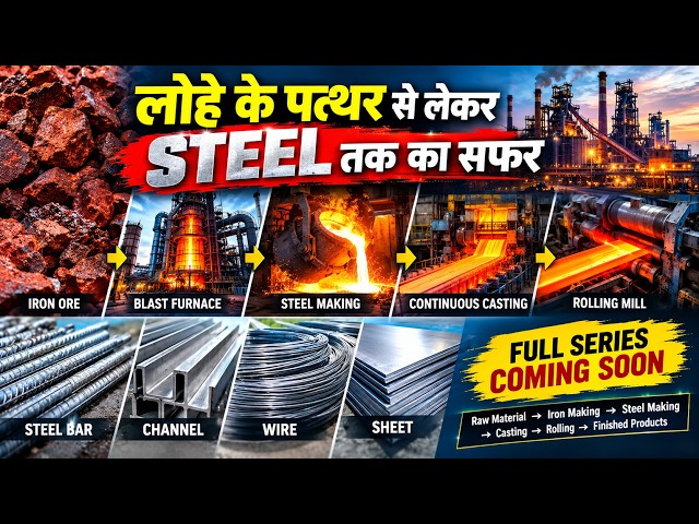 From Iron Ore to Steel Bar, Channel & Sheet | How Steel Is Made in a Steel Plant 🏭🔥 #steel