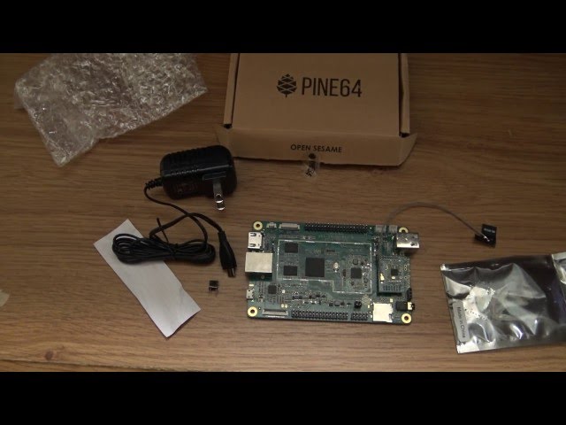 [4K] Unboxing PINE 64 2GB Single Board Computer with Wifi Module and Power Supply