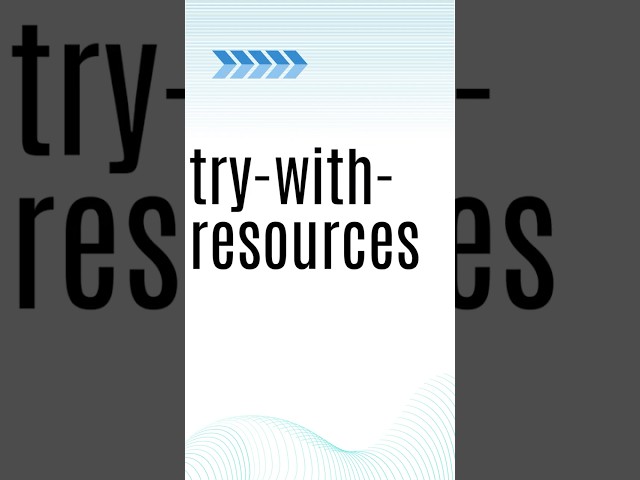Java try with resources #javaforbeginners #backenddeveloper #javainterviewquestions
