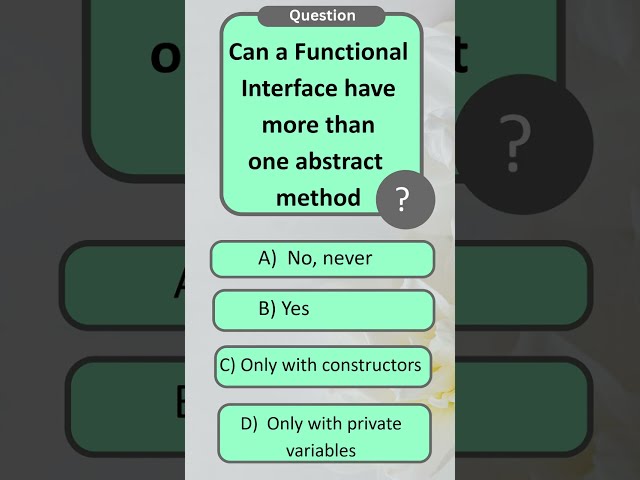 Can a Functional Interface Have More Than One Abstract Method? | Java 8 Quiz 🔥 #shorts OOPs