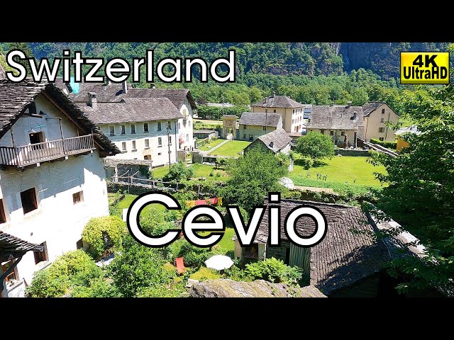 Visit of Cevio in Valle Maggia (Ticino, Switzerland 4K)