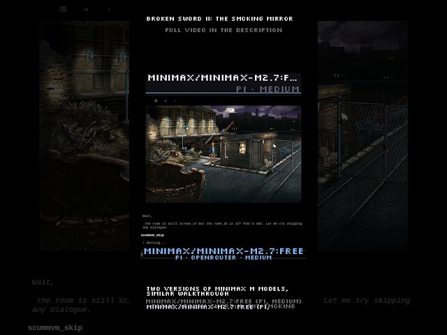 Minimax M2.7 on Broken Sword 2