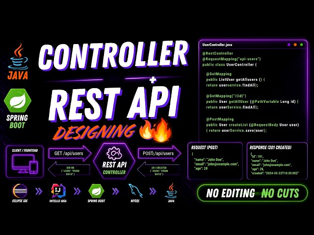 Build Controller & REST API in Spring Boot 🚀 | No Editing, No Cuts | Java Full Stack #5