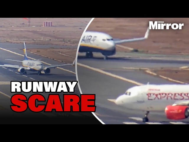 Dramatic moment Dublin flight to Lanzarote avoids collision on runway