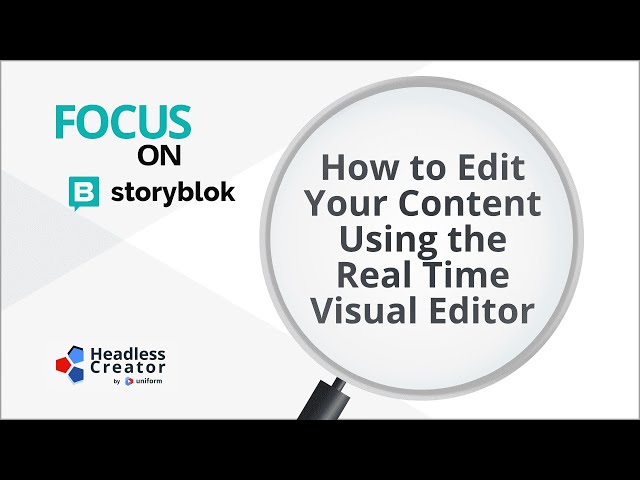 FOSB 3: How to Edit Your Content Using the Real Time Visual Editor