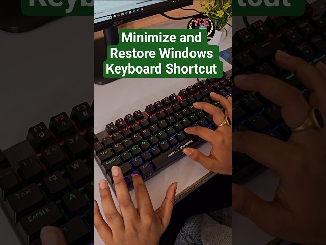 How to minimize and Restore Windows using keyboard shortcuts