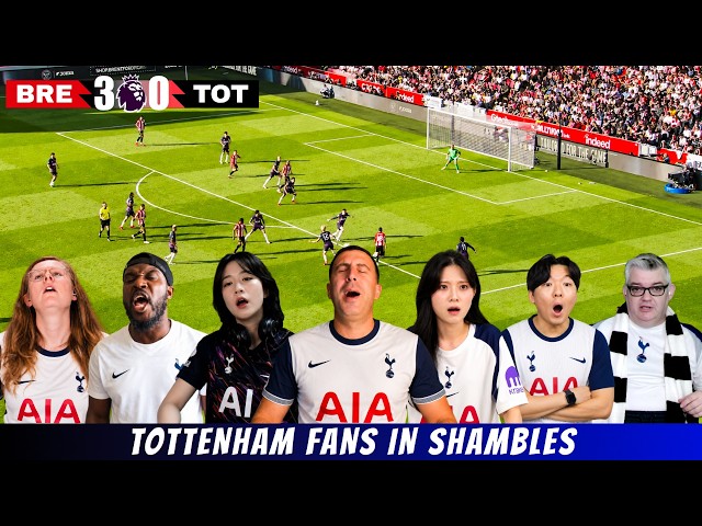 SPURS FANS FULL MELTDOWN! 🤬 Brentford 3-0 Tottenham #premierleague