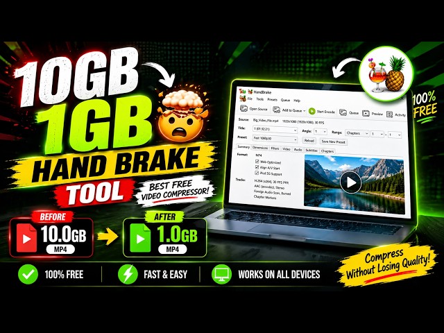 How To use Hand Brake Tool | Video editors | Editorbytes