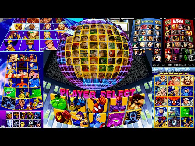 Marvel vs Capcom - Evolution of Character Select