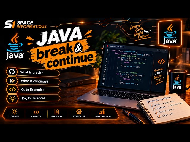 Java: break & continue | Complete Tutorial for Beginners | SPACE INFORMATIQUE