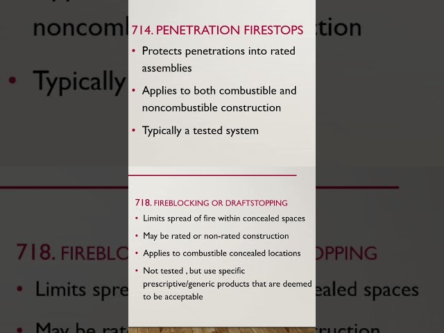 Firestop and Draftstop difference. Please subscribe and view the full range of videos. #firestop