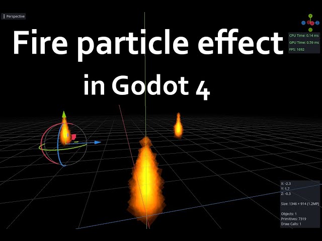 Godot 4: Fire Particle Effect (from an empty scene to a customizable fire, no code required)