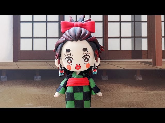 DIY Clay Tutorial—Demon Slayer｜Hilarious Female Tanjiro 💗 鬼滅の刃💗
