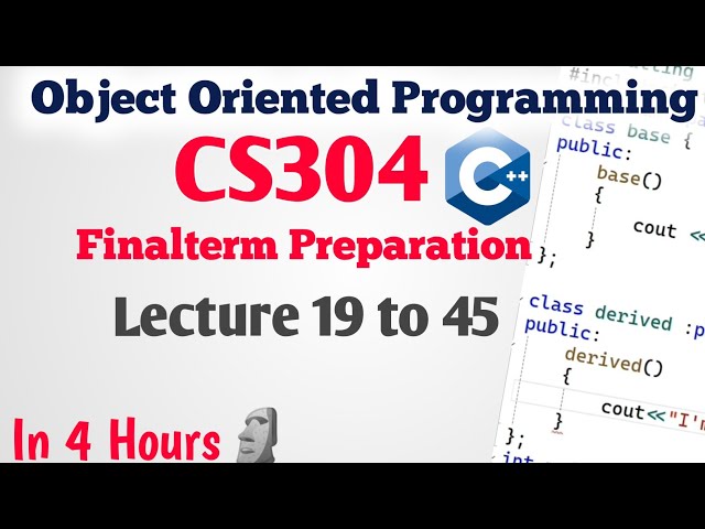CS304 Short Lecture 19 to 45 | CS304 Final Term Preparation by VU TALK #objectorientedprogramming