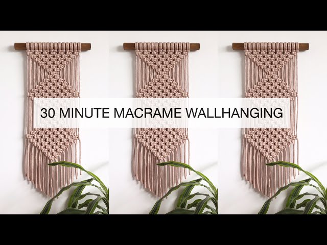 DIY : EASY MACRAME WALLHANGING FOR BEGINNERS | STEP BY STEP MACRAME TUTORIAL | 30 MINUTE WALLHANGING