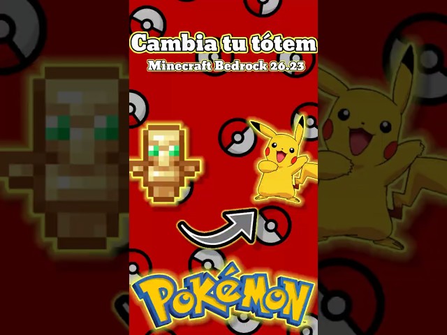 ESTE addon cambia los tótems por un Pokémon 🔥 #minecraftbedrockediton