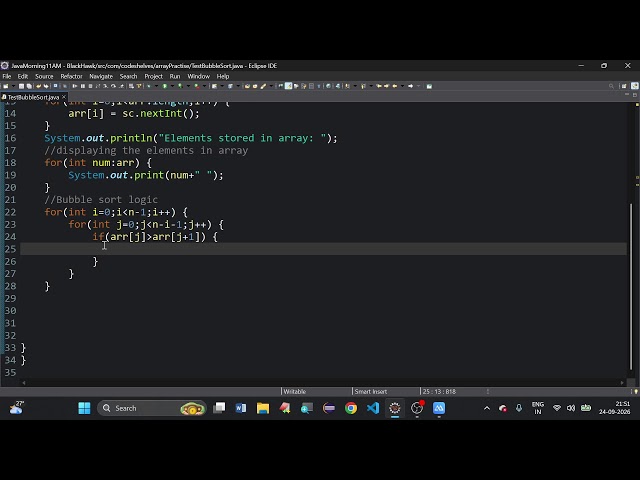 Bubble Sort in Java | Easy Sorting Algorithm Explained & Coded | Java DSA Day 4