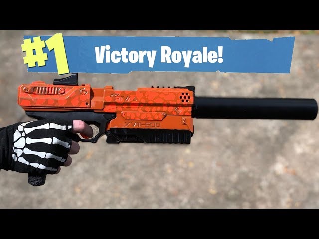NERF Mod: Fortnite Battle Royale Suppressed Pistol Nerf Gun Mod IN REAL LIFE!