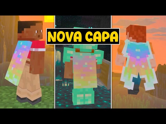 Como Resgatar a Nova Capa do Minecraft (Bedrock/Java) Aurora Cape