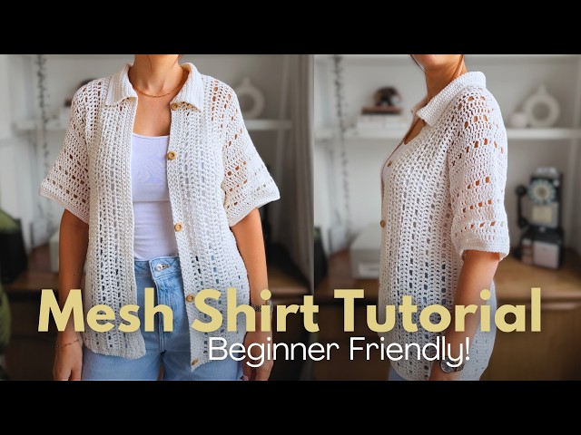 How To Crochet a Cute Summer Mesh Shirt Step by Step
