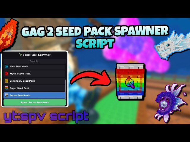 Gag 2 [🌙] Seed pack Spawner Script ❄️ Keyless