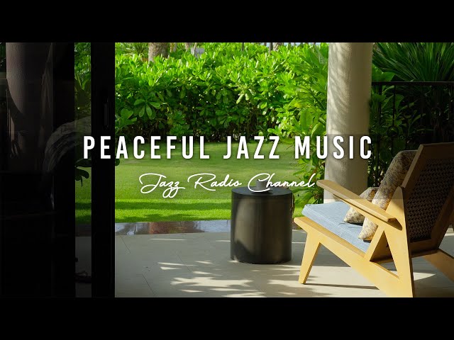 Peaceful Morning at Spring Coffee Porch Ambience with Mellow Bossa Nova Jazz Music for Relax