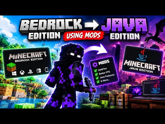 I Turned Minecraft Bedrock Edition Into Java Edition Using Mods! 🤯