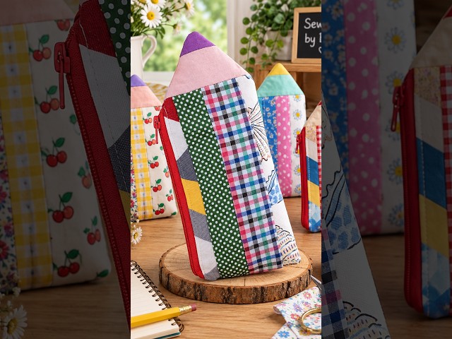 Scrap Fabric Pencil Case DIY | Easy Zipper Pouch Sewing Tutorial