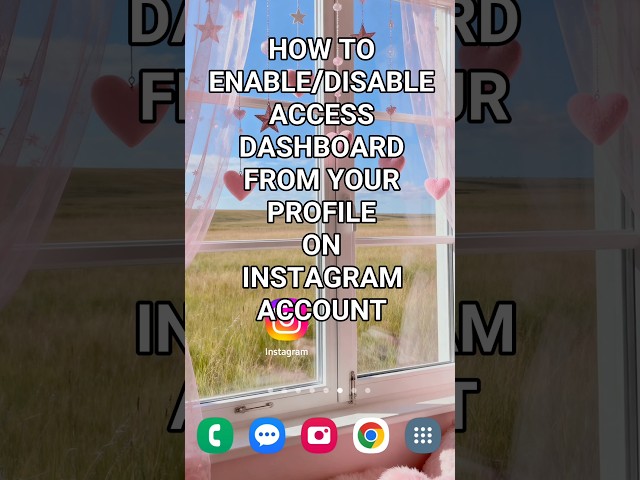 How To Enable/Disable Access Dashboard From Your Profile on Instagram Account #instagramtutorial