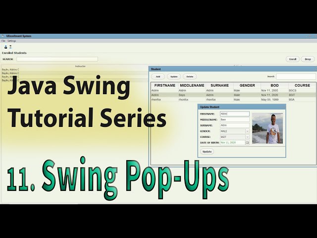 Java Swing Tutorial: 11.  Pop-Ups (Message Pop-Up, Input Pop_up and Confirm Pop-Up) Tagalog.