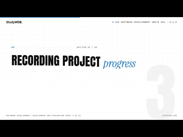 VCE Applied Computing: Software Development 4.1.3 — Software developme…