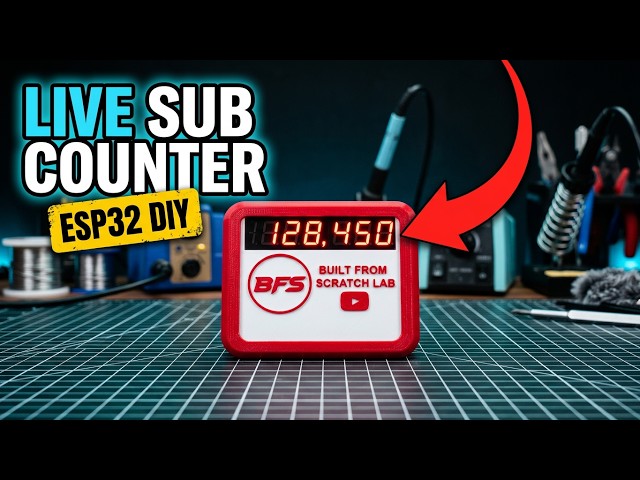Build Your Own Live YouTube Subscriber Counter | DIY ESP32 Project