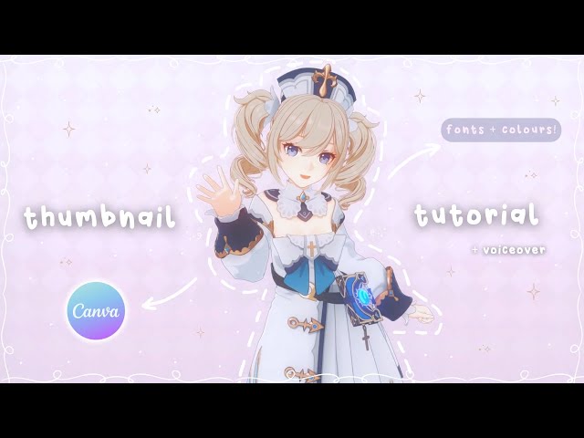 how to make CUTE thumbnails! 💭₊˚ɞ  (+ voiceover) | cozy genshin tutorial
