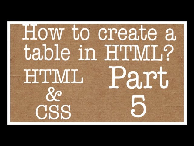 html and css tutorial for beginners | table tag's | Web Tutorial by Nikhil Koshti