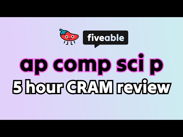 AP Comp Sci Principles – 5 hour CRAM review all units