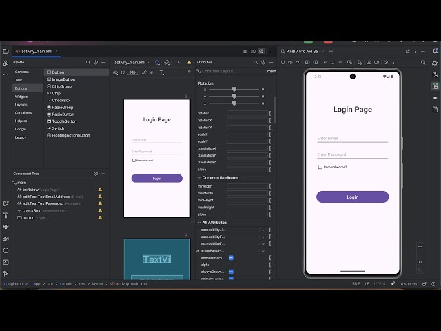 Simple Login Page In Android Studio with Java (2025)