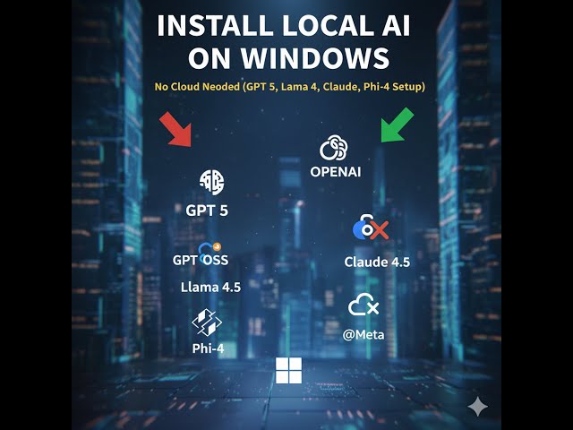 Install Local AI on Windows | No Cloud Needed (GPT-5, GPT OSS, Llama, Mistral, Phi-4 Setup)