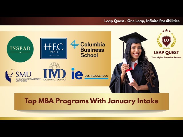 Top MBA Programs With January Intake