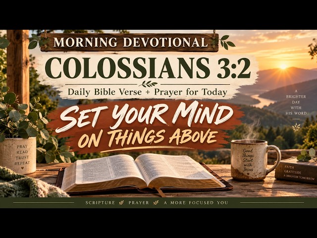 Daily Bible Verse + Prayer for Today | Colossians 3:2 | Morning Devotional