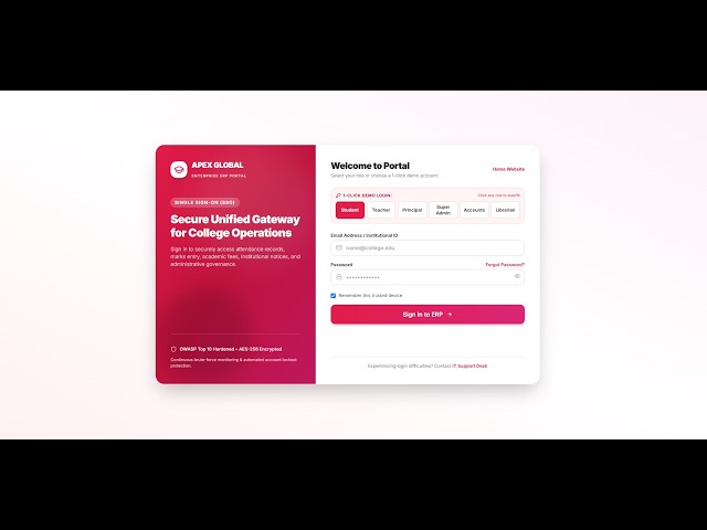 College Management System Website | React, Tailwind, Vite, Node.js, MongoDB | Full Stack Project