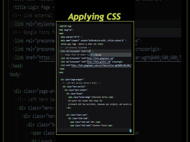 The Power of CSS! 🎨 Before vs After Login Page Design #shorts #css #webdevelopment