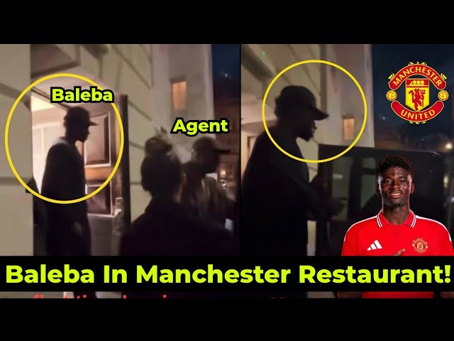 Baleba SPOTTED with his Agent Leaving Manchester Restaurant after his Medical last night