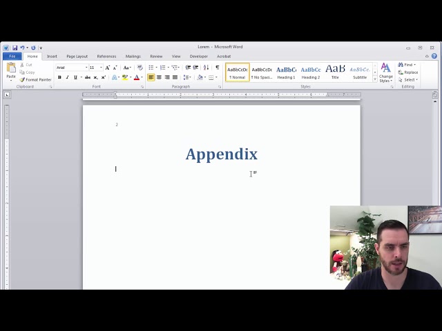 How to Add an Appendix to a Word Document