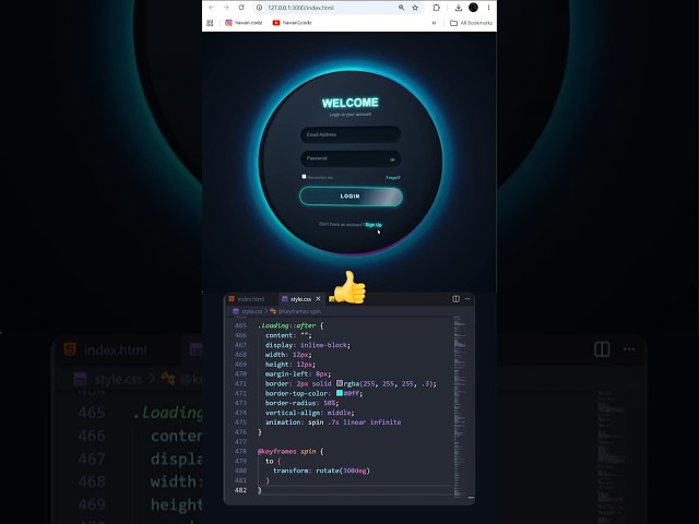 I Built a Luxury 3D Portal Login Form With Only HTML & CSS 🤯