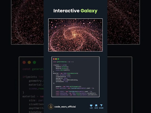 Interactive Galaxy using HTML, CSS and JavaScript