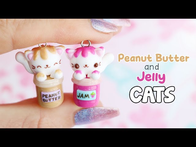Peanut Butter and Jelly Cats Best Friend Charms │ Polymer Clay Tutorial
