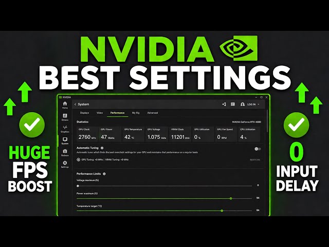 New BEST NVIDIA App Settings For FPS Boost & 0 Delay!