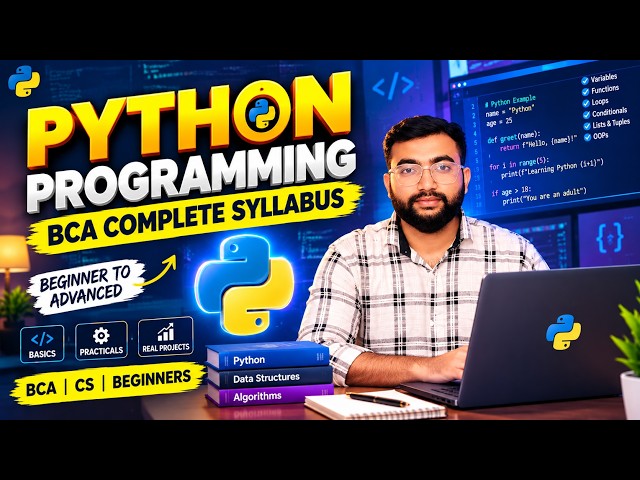 Python Programming Complete Syllabus | #bca | #pythonprogramming | #pythonforbeginners | #python