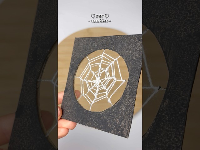 DIY Spider Web HALLOWEEN Card FROM Threads | Easy Handmade Gift Idea
